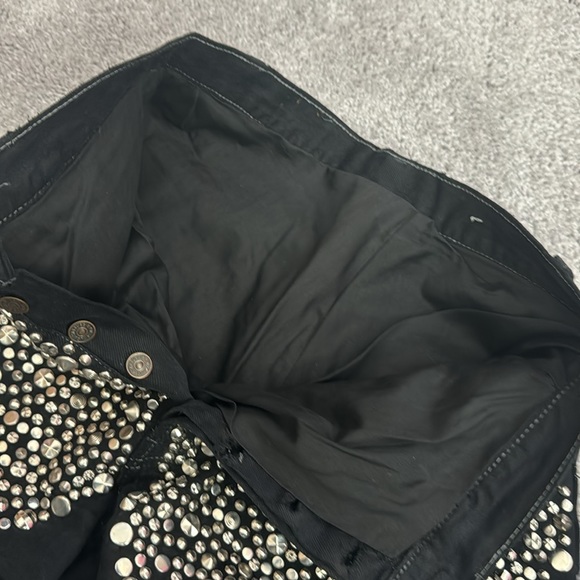 Vintage 1989 Custom Studded Denim Lined Shorts - Picture 3 of 4
